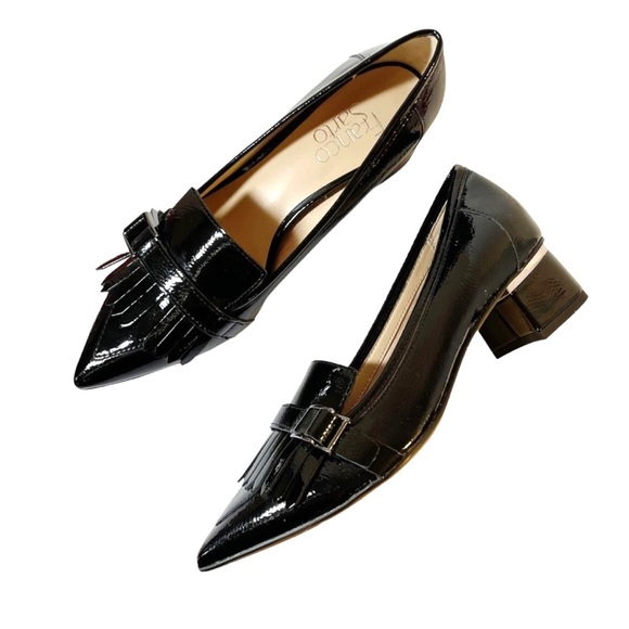 Franco Sarto Shoes - Franco Sarto Grenoble Dress Loafer Black Faux Patent Leather Women’s 7.5